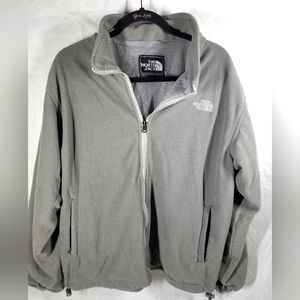 The North Face Summit Series, gray fleece zip-up jacket, XXL